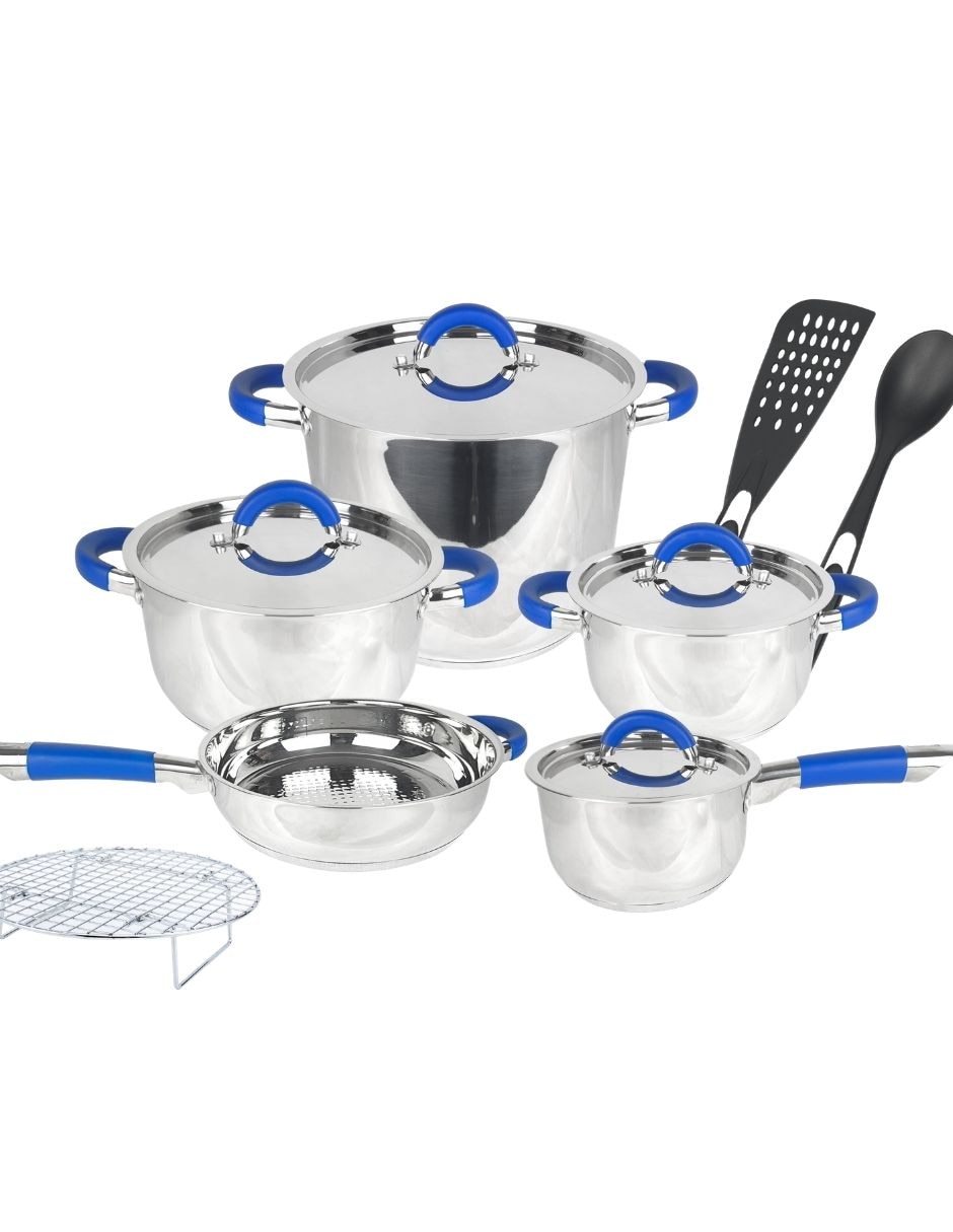 Batería de cocina 20311 de Acero inoxidable antiadherente avanzado 12 piezas Batería de cocina 20311 de Acero inoxidable antiadherente avanzado 12 piezas