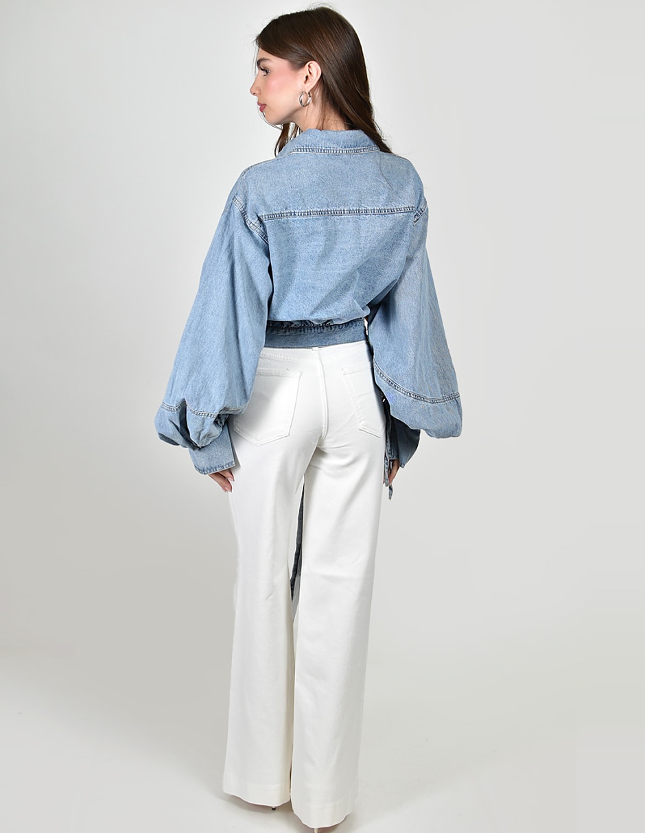 Blusa roman fashion manga larga para mujer