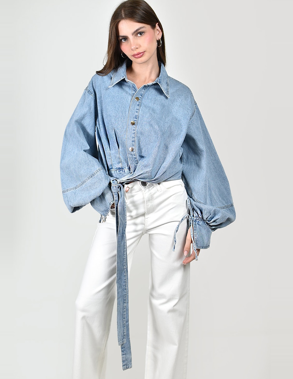 Blusa roman fashion manga larga para mujer