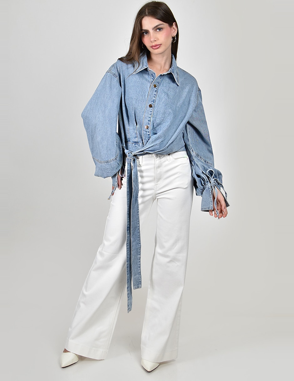 Blusa roman fashion manga larga para mujer