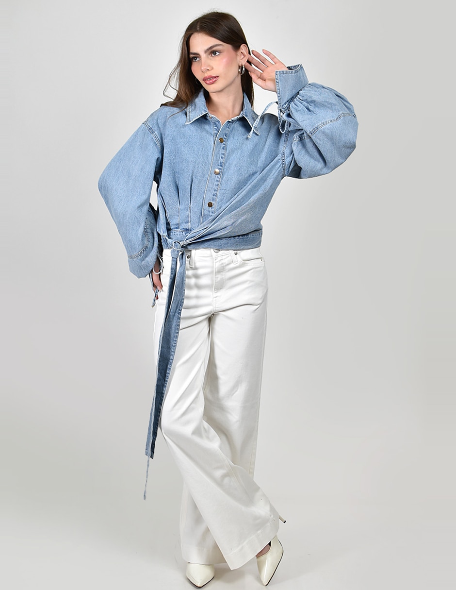 Blusa roman fashion manga larga para mujer