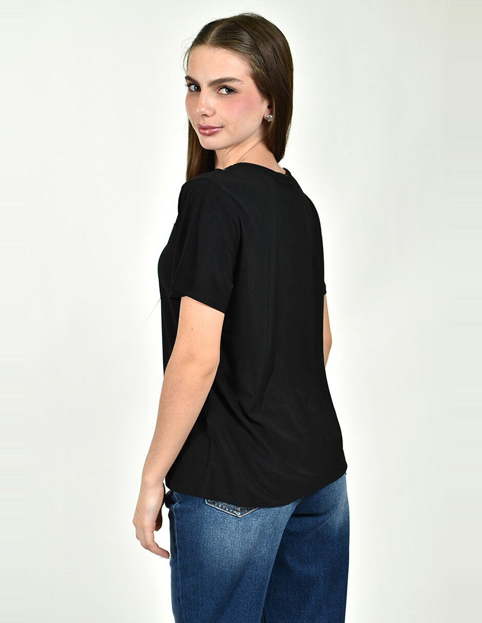 Blusa manga corta para mujer