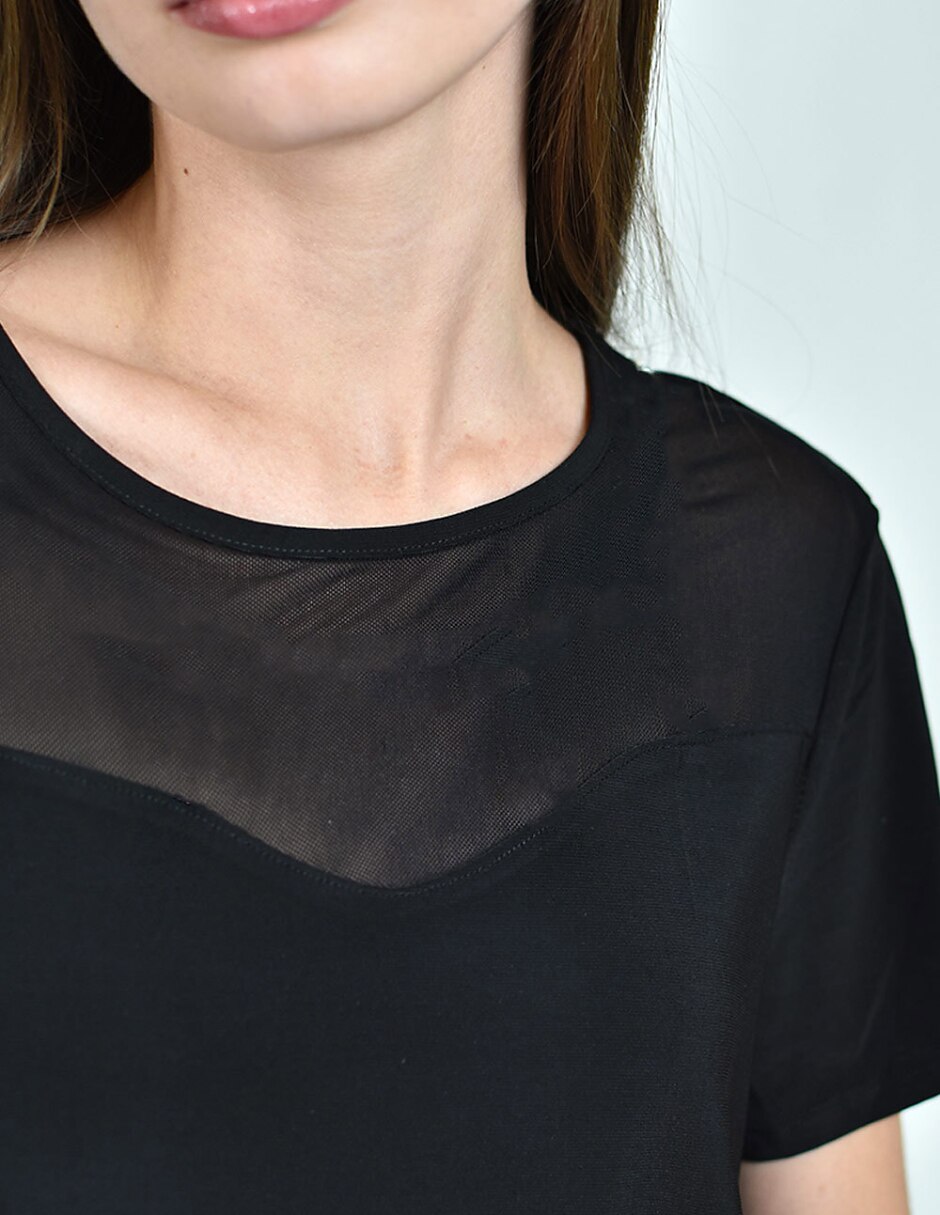 Blusa manga corta para mujer