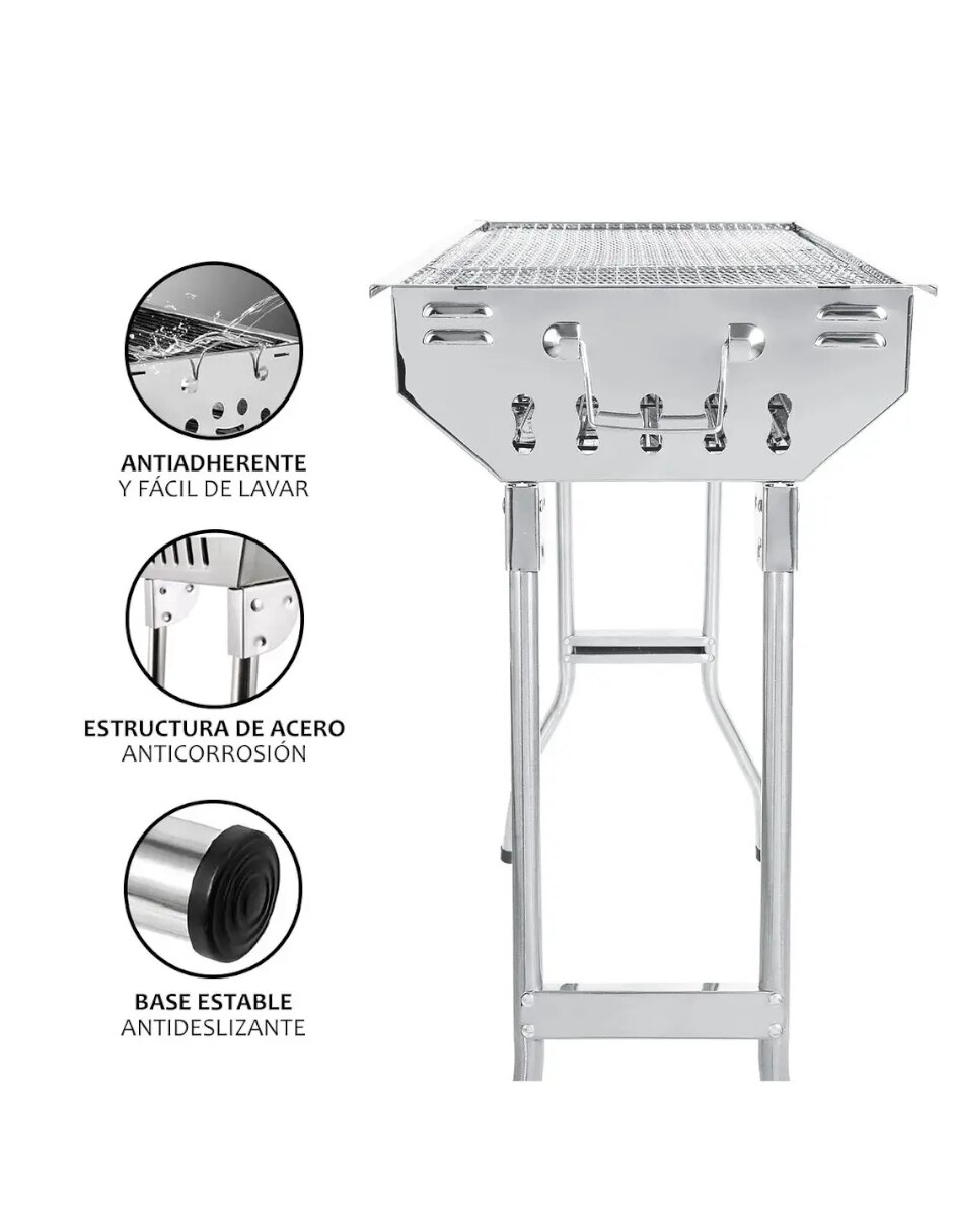 Asador carbón de metal