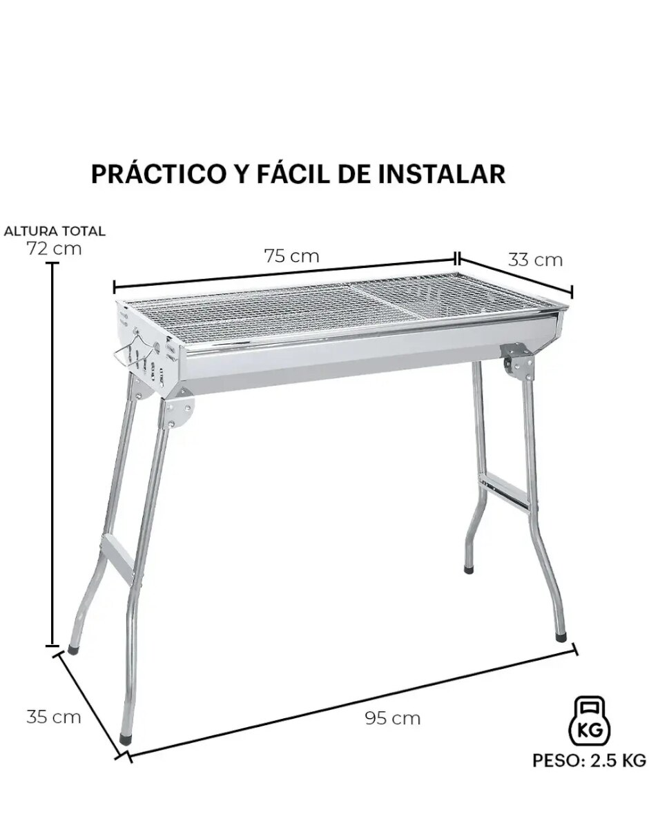 Asador carbón de metal 5