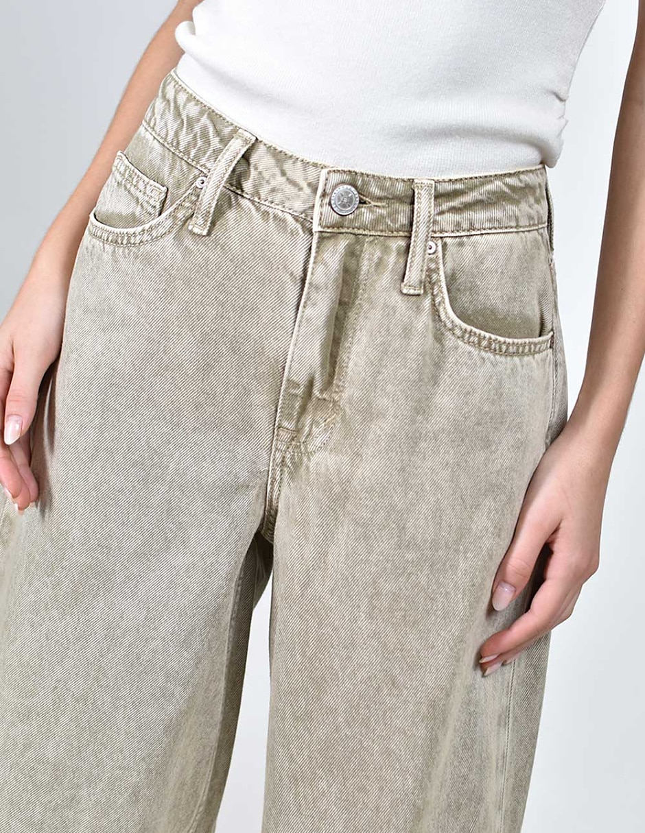 Jeans wide leg cintura alta para mujer 3