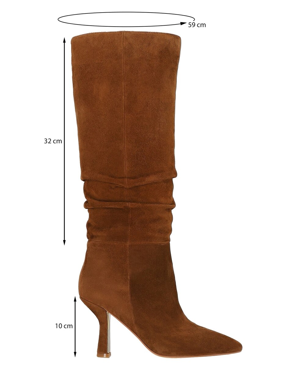 Bota abajo de la rodilla de piel para mujer 9