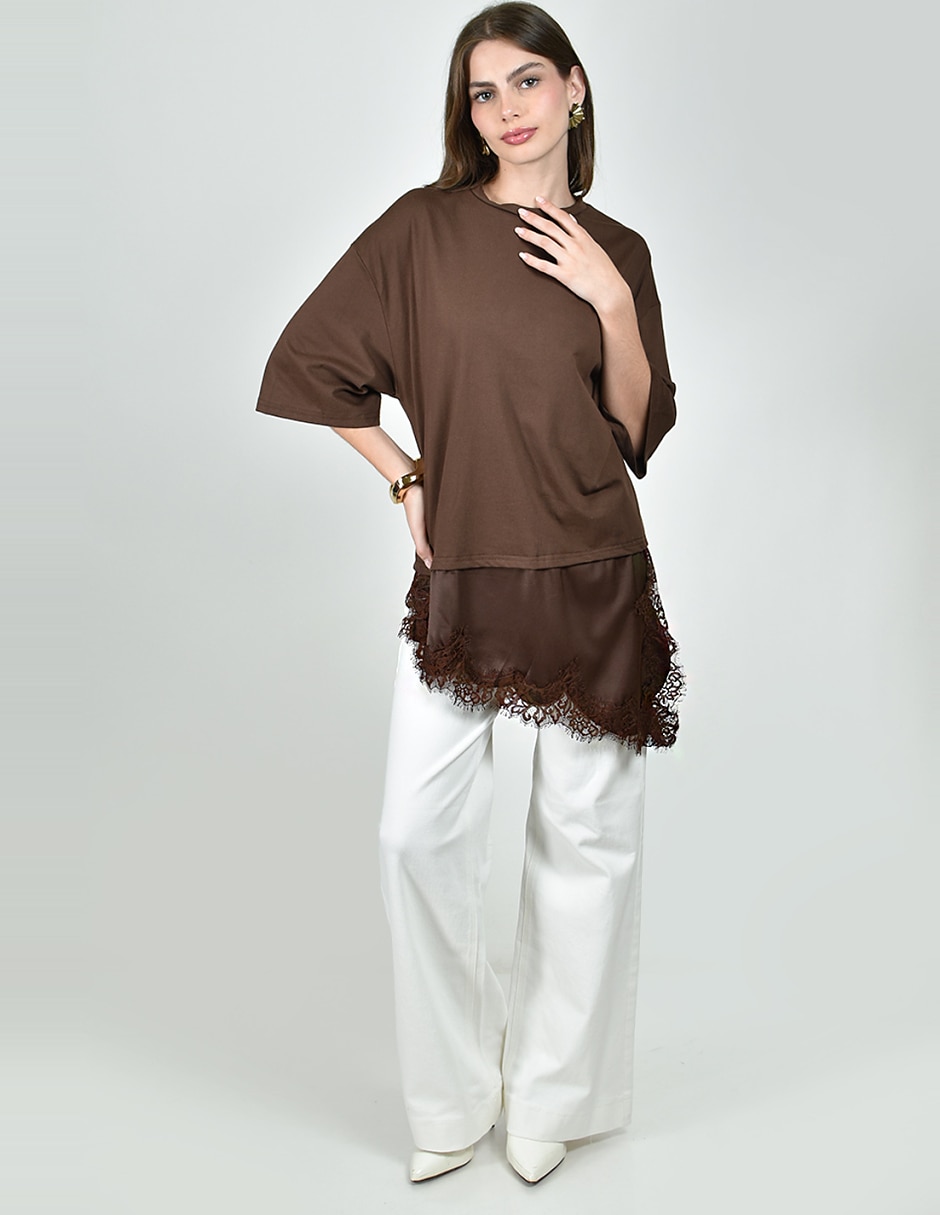 Blusa manga 3/4 para mujer