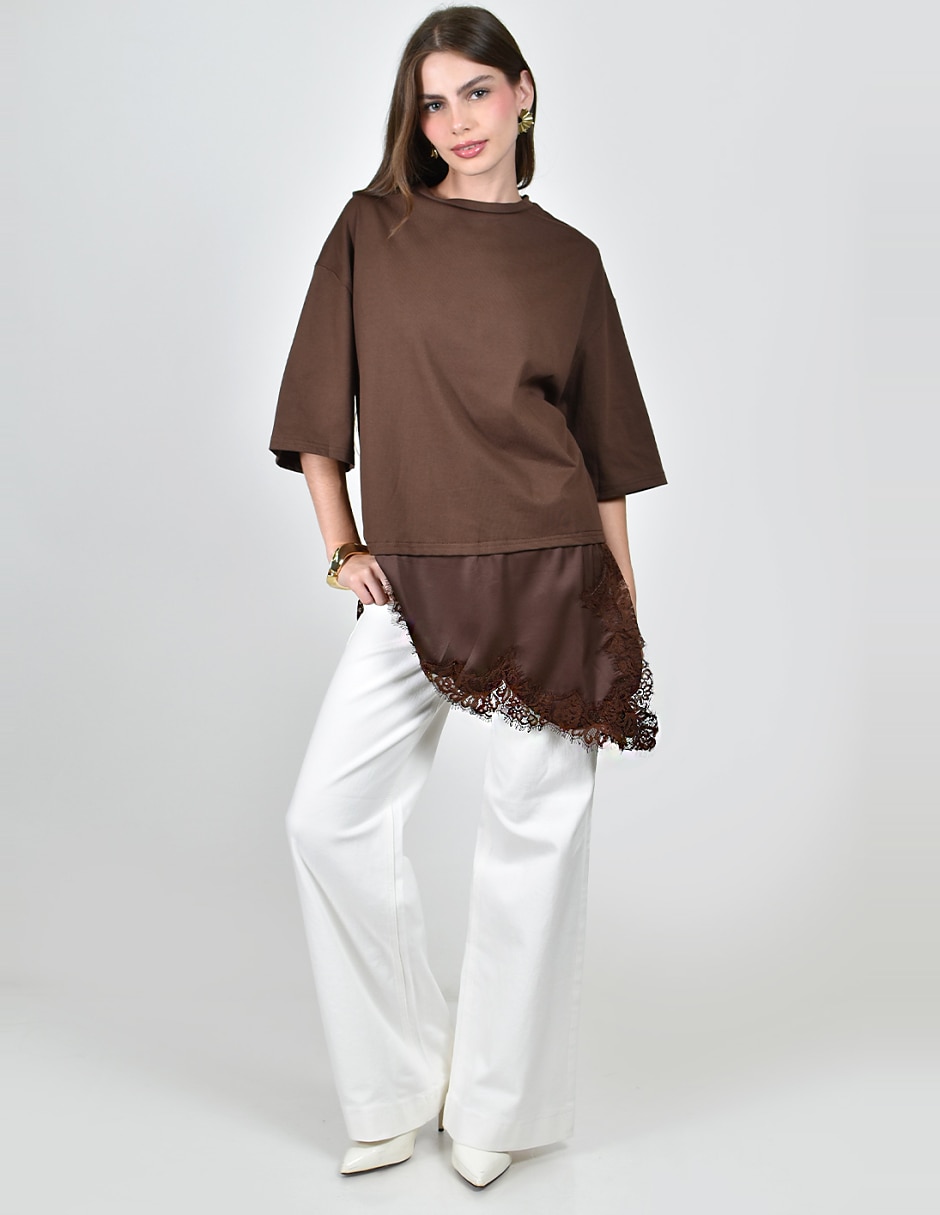 Blusa manga 3/4 para mujer