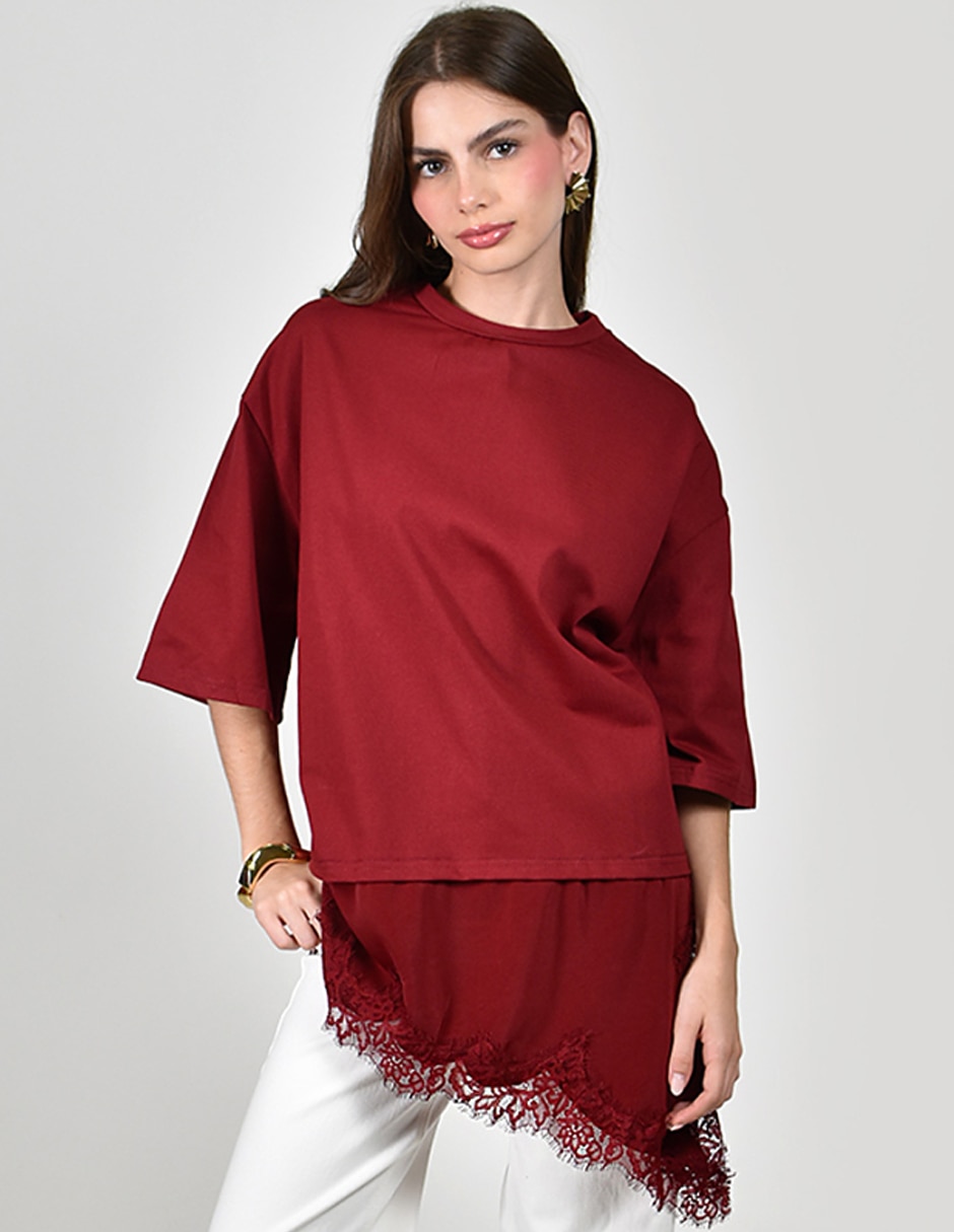 Blusa manga 3/4 para mujer Blusa manga 3/4 para mujer