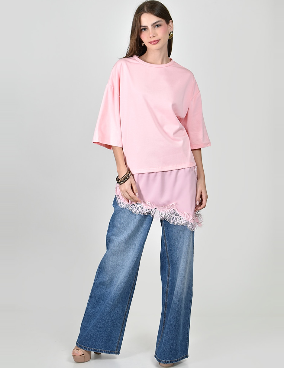 Blusa manga 3/4 para mujer