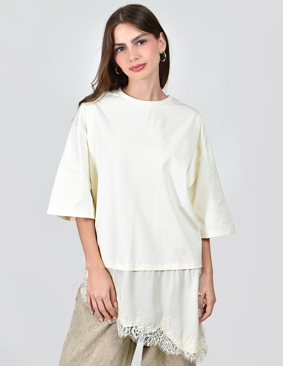 Blusa manga 3/4 para mujer