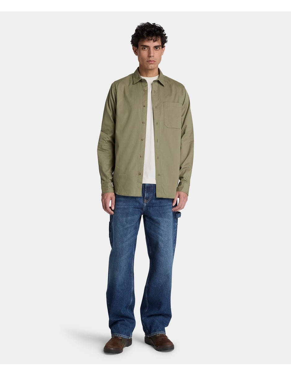 Camisa casual manga larga para hombre 4