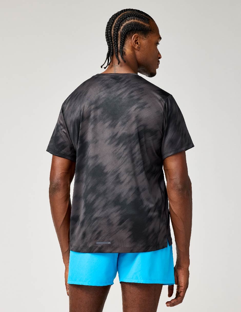 Playera deportiva para correr Dash Short Sleeve Printed de hombre 2
