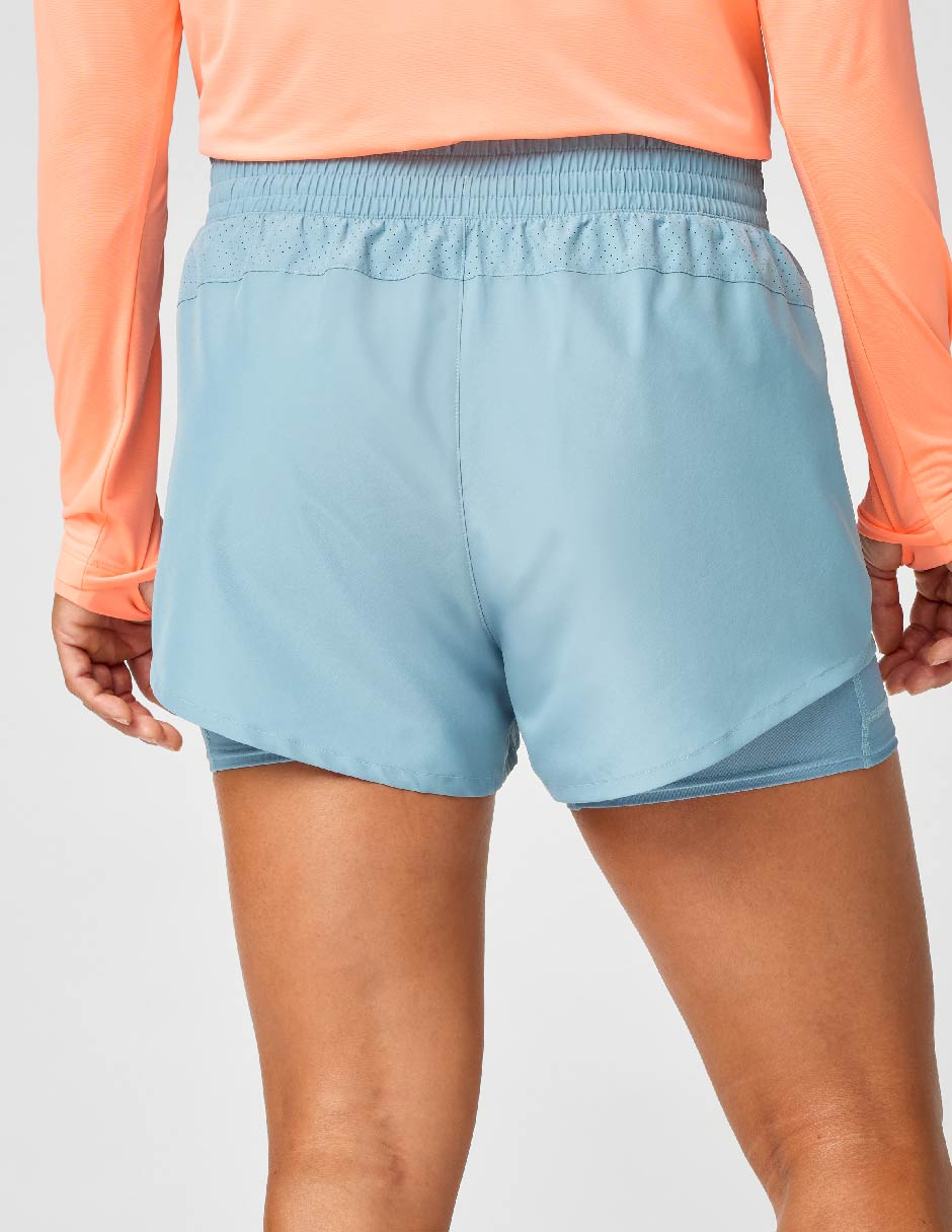 Short efecto doble prenda Dash para correr mujer 2