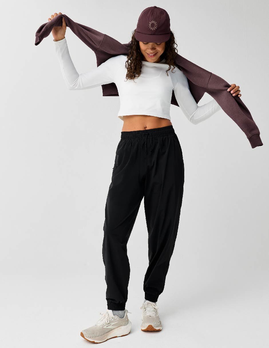 Playera deportiva para correr Luxe Crop Long Sleeve de mujer 4