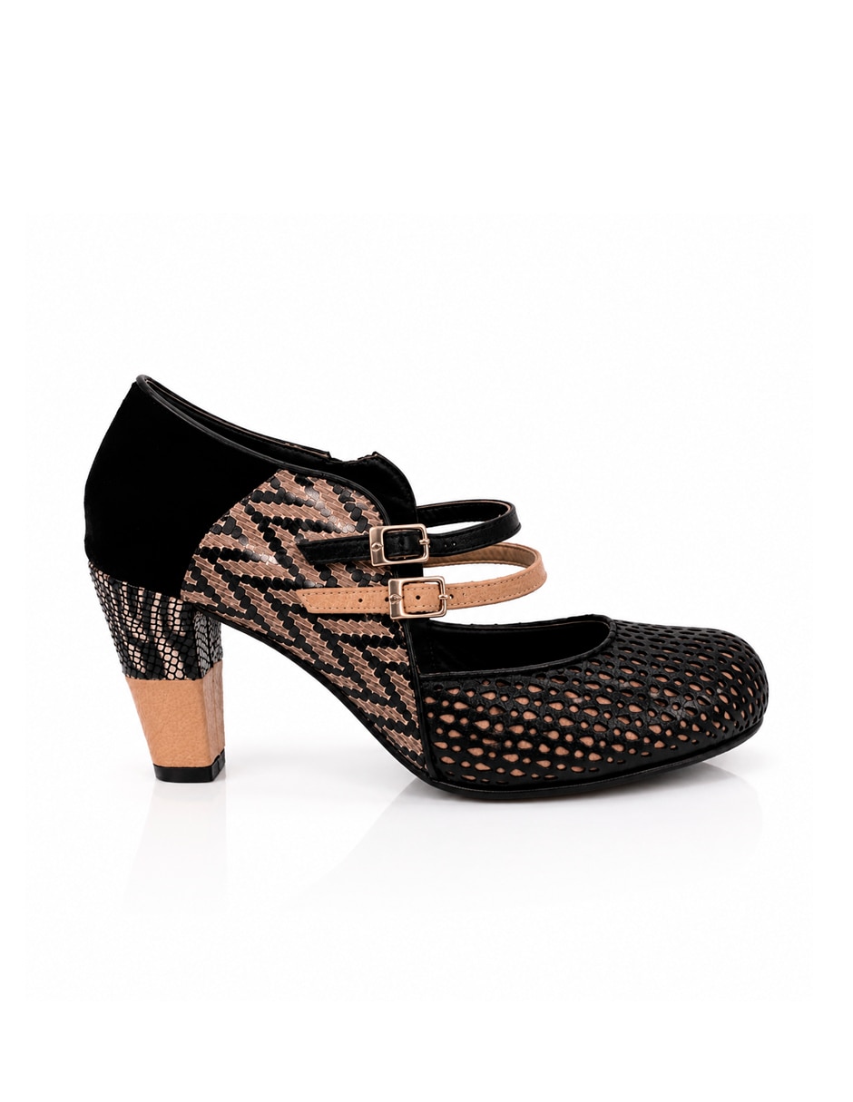 Zapato de tacón de piel para mujer