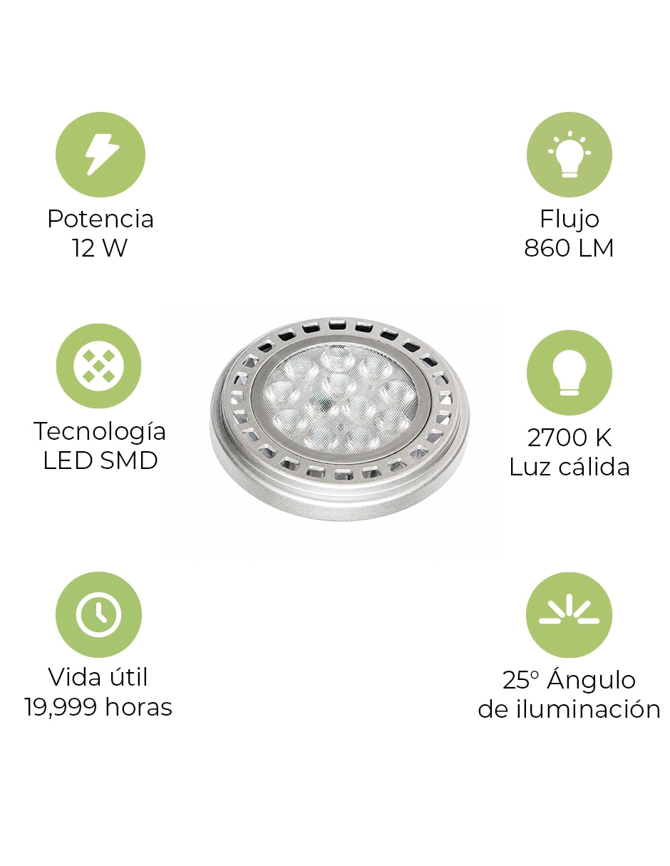 Lámpara blanca led-ar111mv 3
