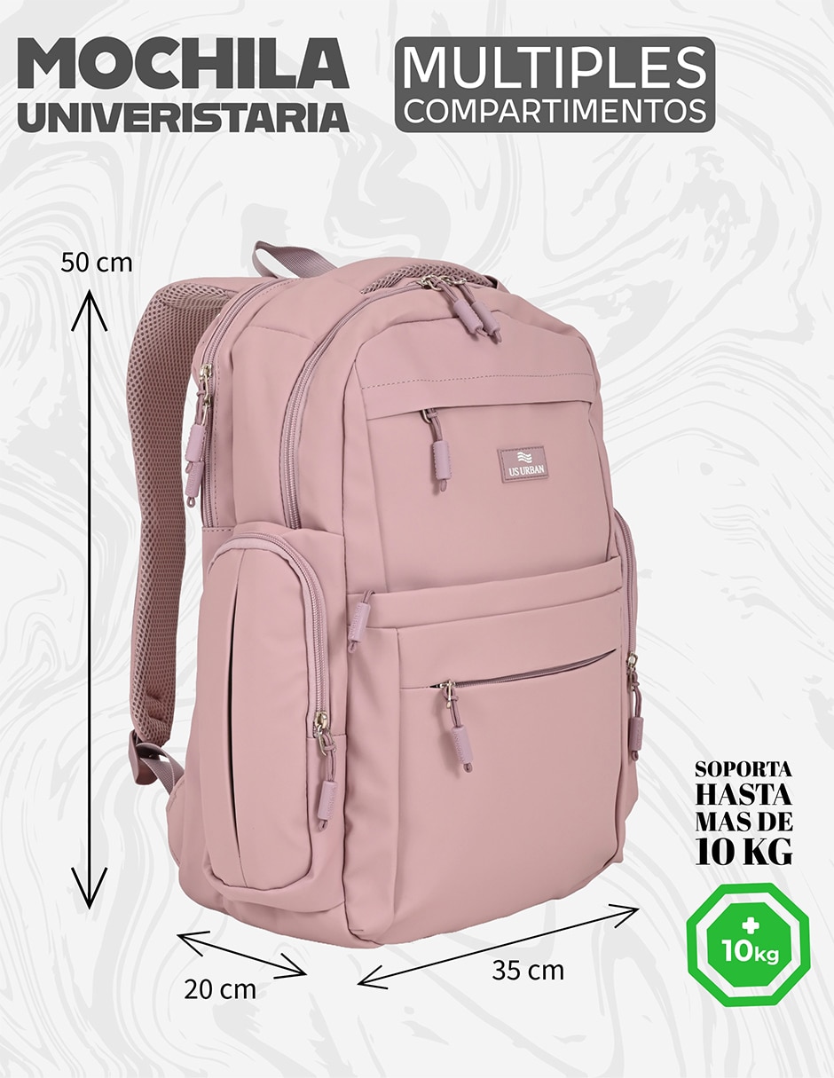 Mochila con portalaptop lisa unisex 9