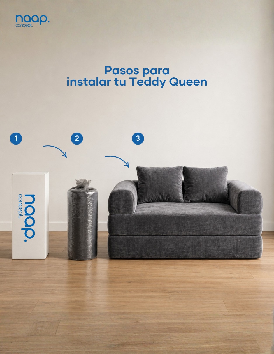 Sofá cama Teddy Catch de espuma comprimida 4