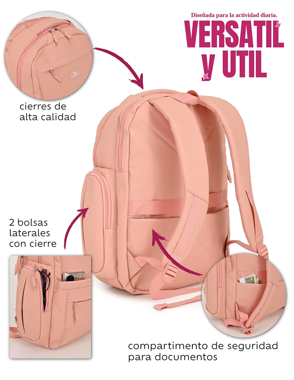 Mochila con portalaptop lisa unisex 7