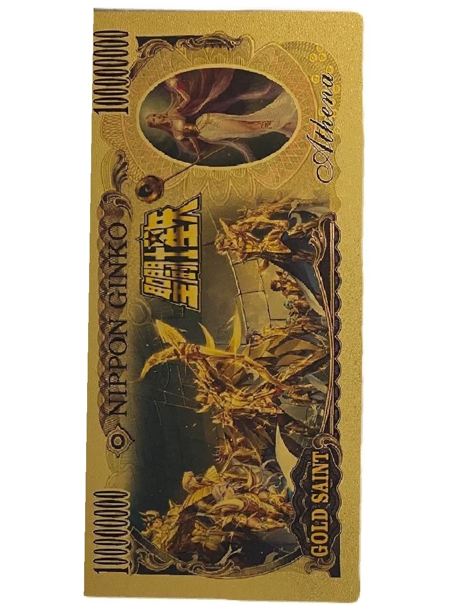 Billete conmemorativo de Saint seiya
