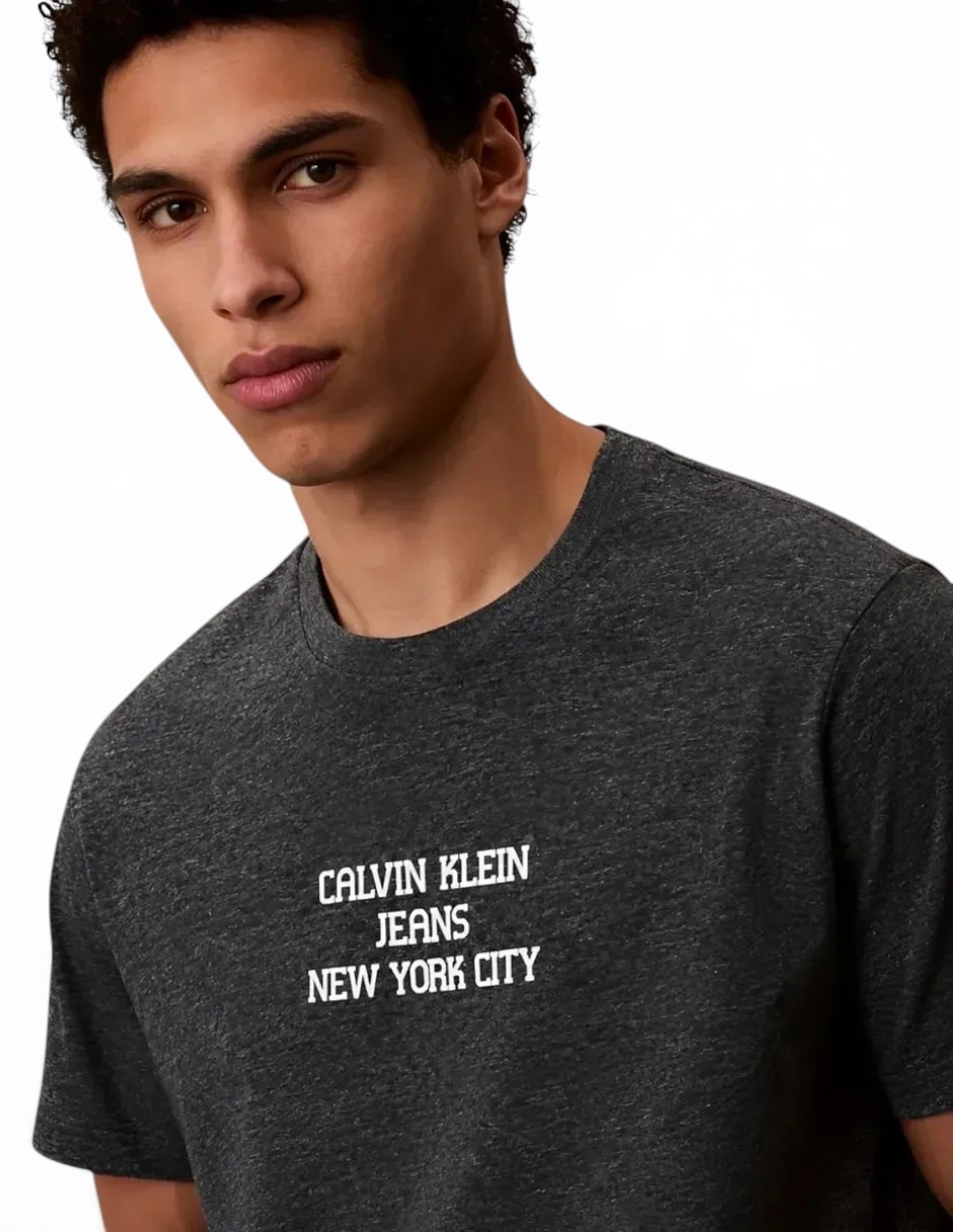Playera jeans cuello redondo para hombre 3
