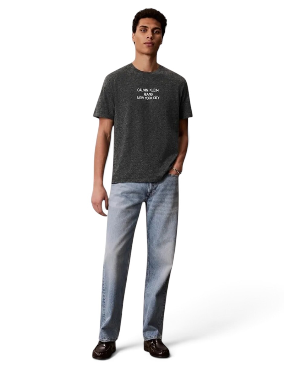 Playera jeans cuello redondo para hombre 2