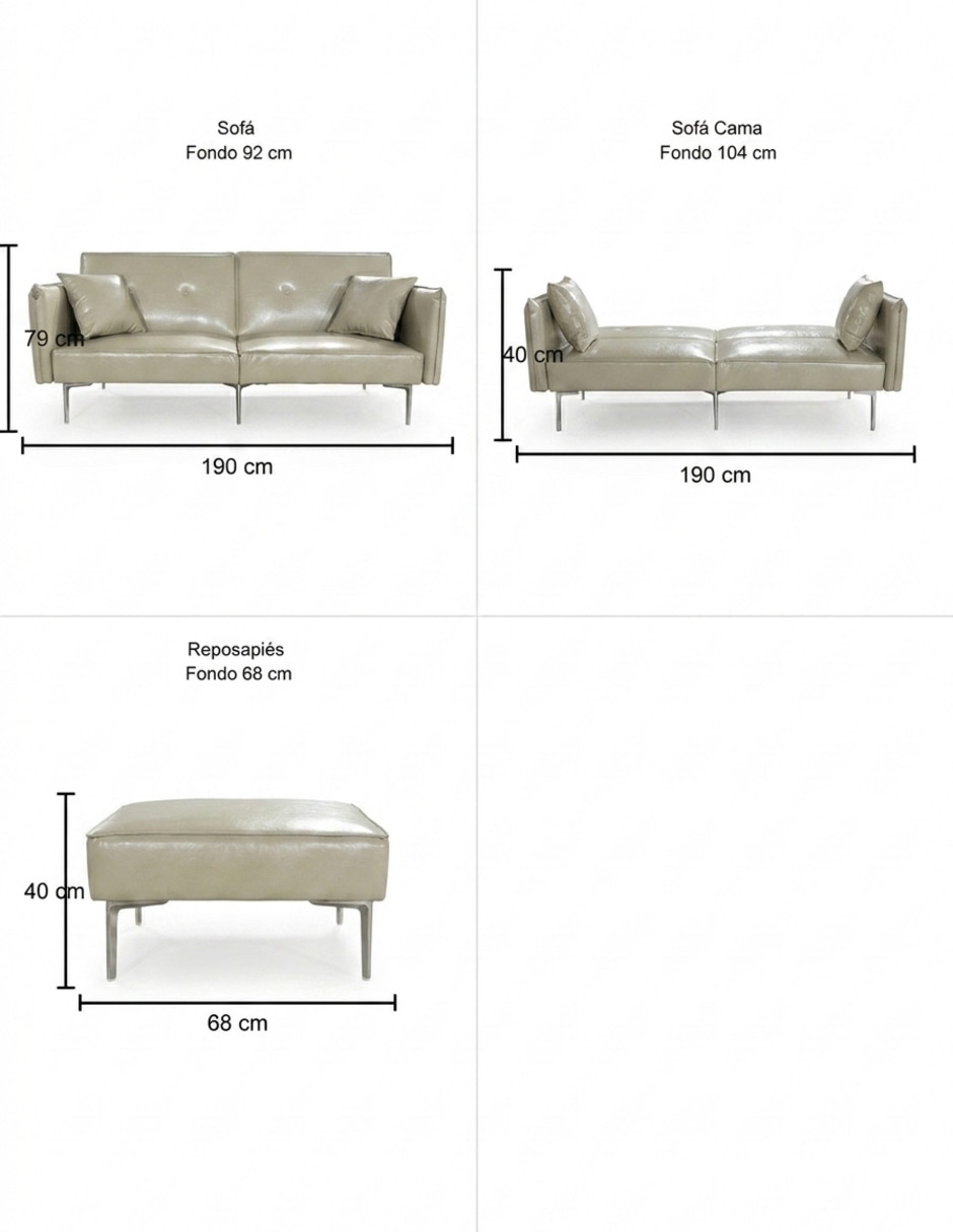 Sofá cama armable SC-Graz de madera 8