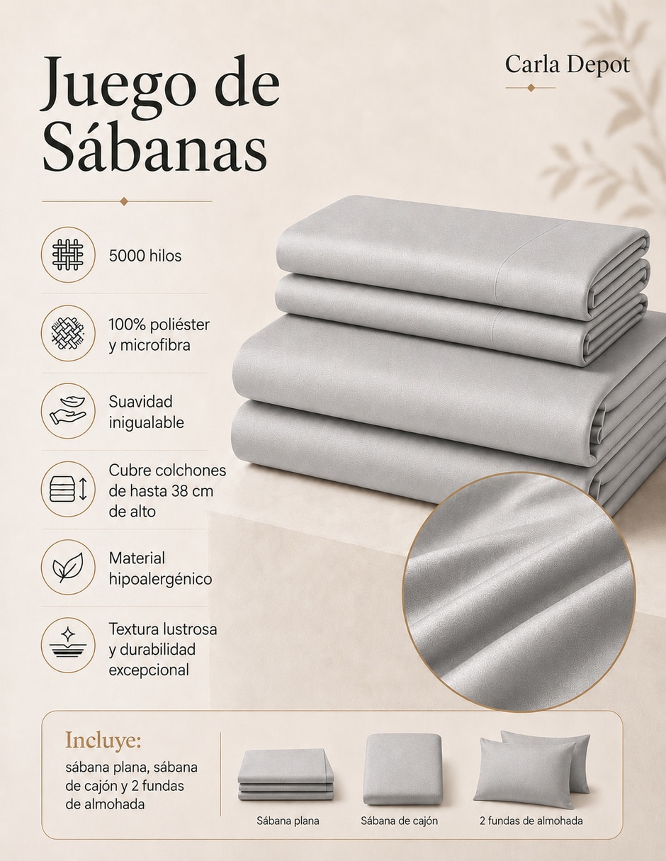 Juego de sábanas de microfibra 4