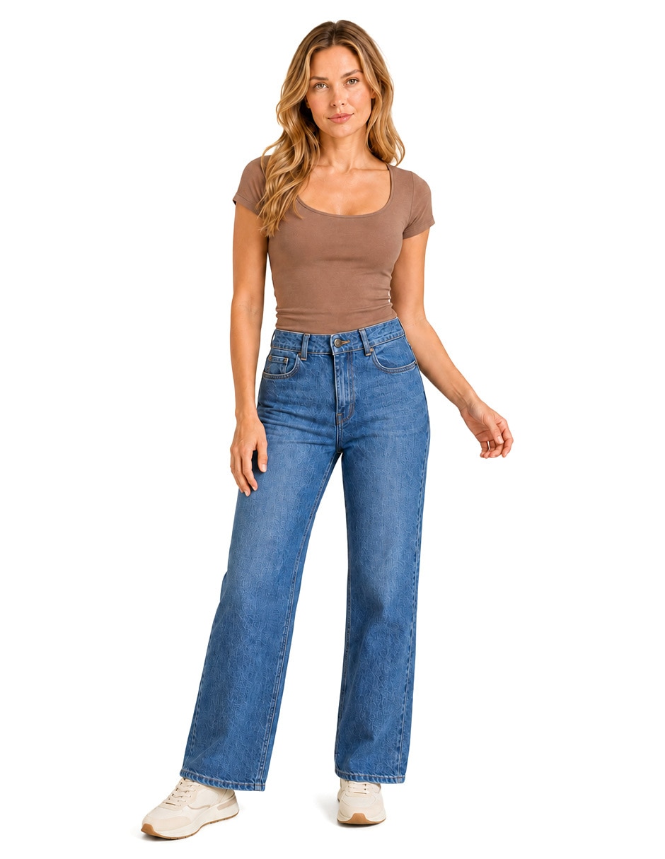 Jeans relajado cintura para mujer 6