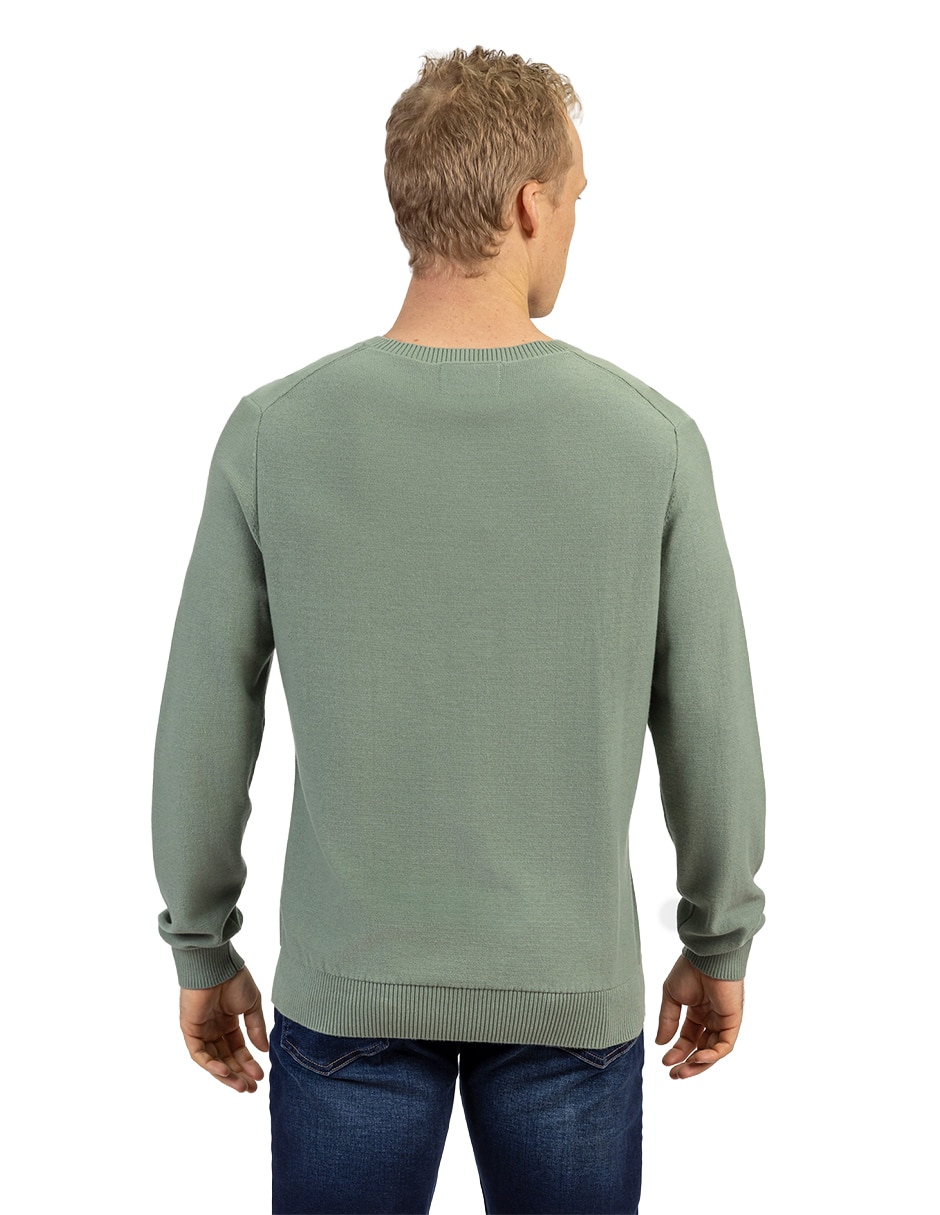 Suéter cuello con botón para hombre 4