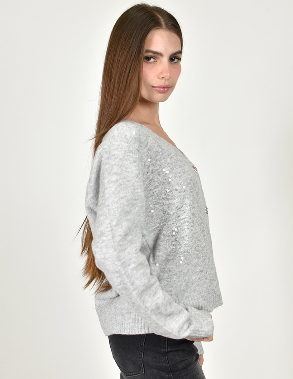 Suéter cuello v para mujer 5