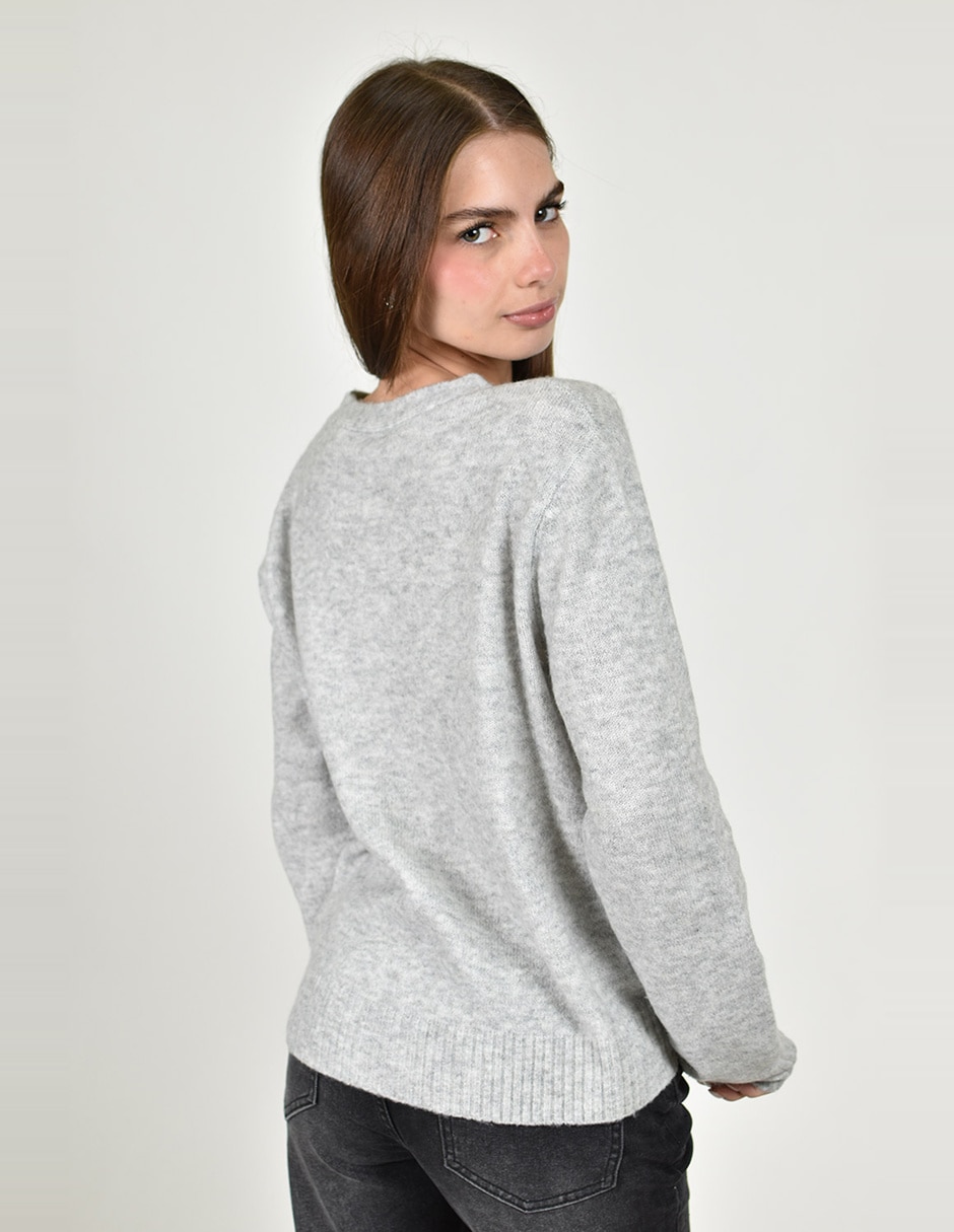 Suéter cuello v para mujer 4