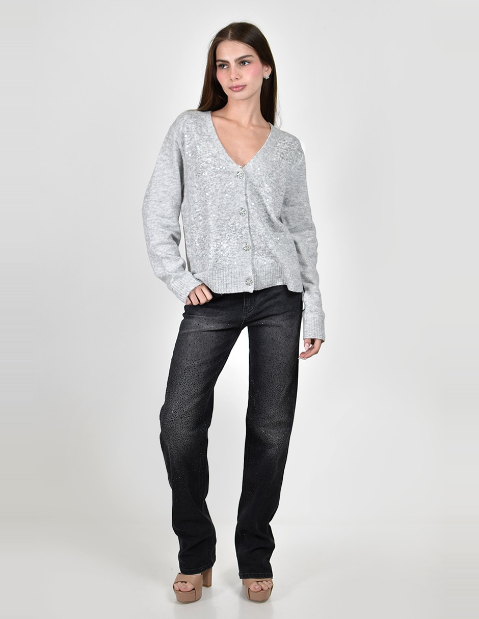 Suéter cuello v para mujer 2