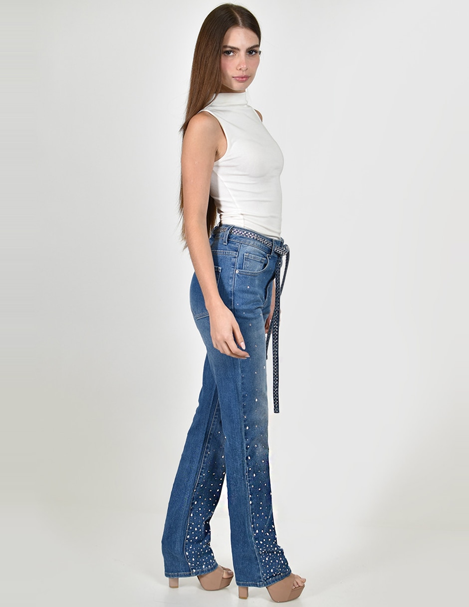 Jeans straight j-ch-zh-0219-denim para mujer 2