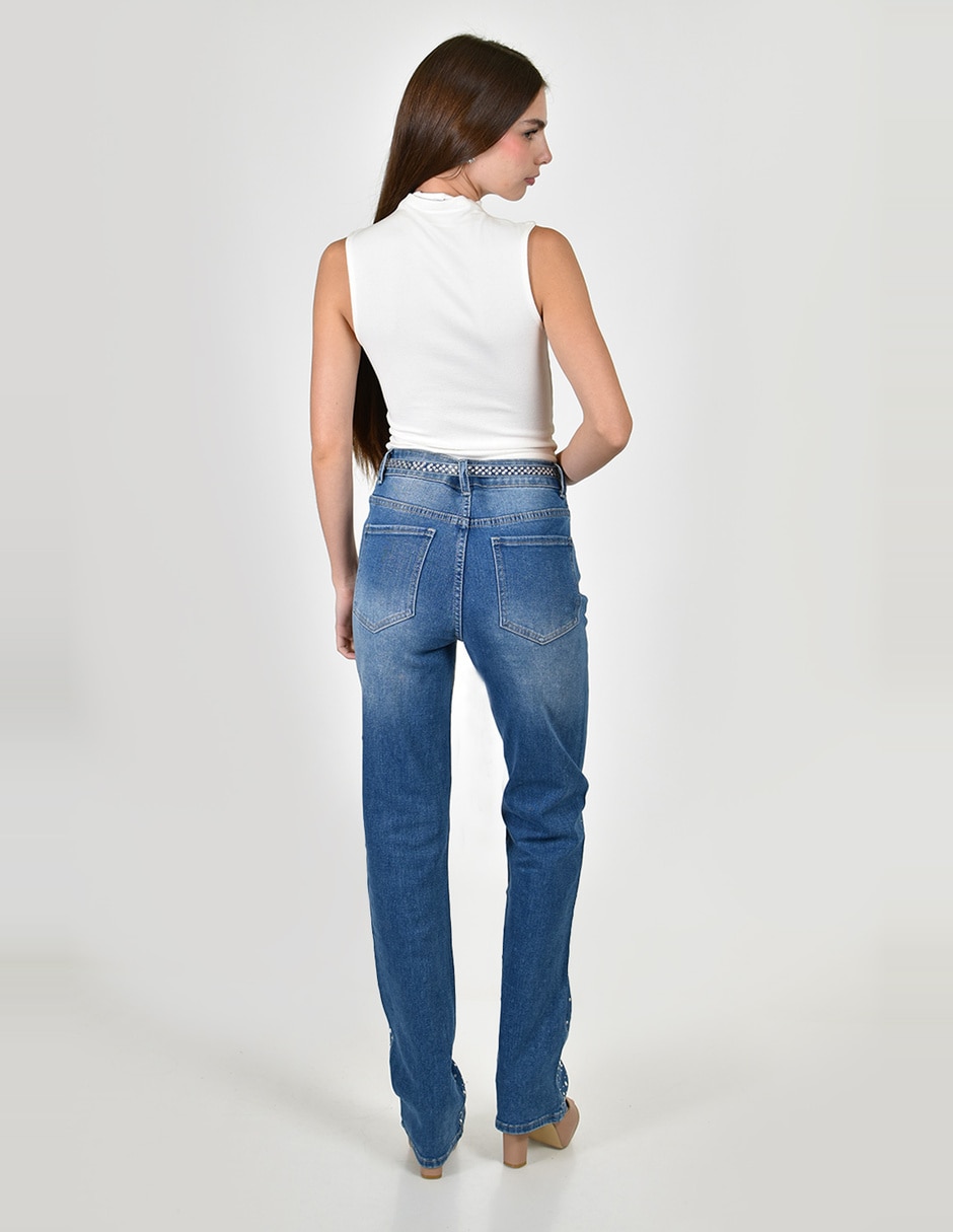 Jeans straight j-ch-zh-0219-denim para mujer 3