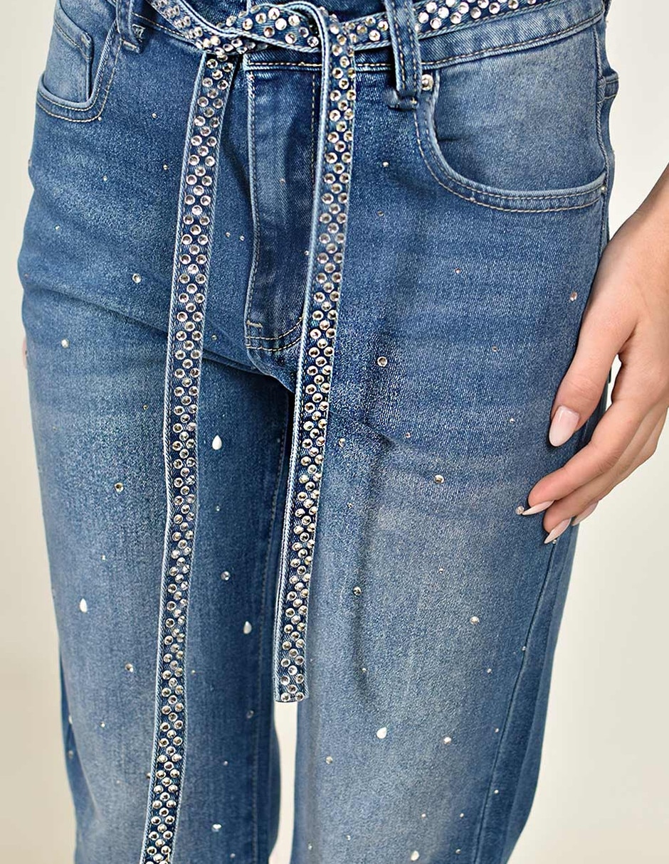 Jeans straight j-ch-zh-0219-denim para mujer 4