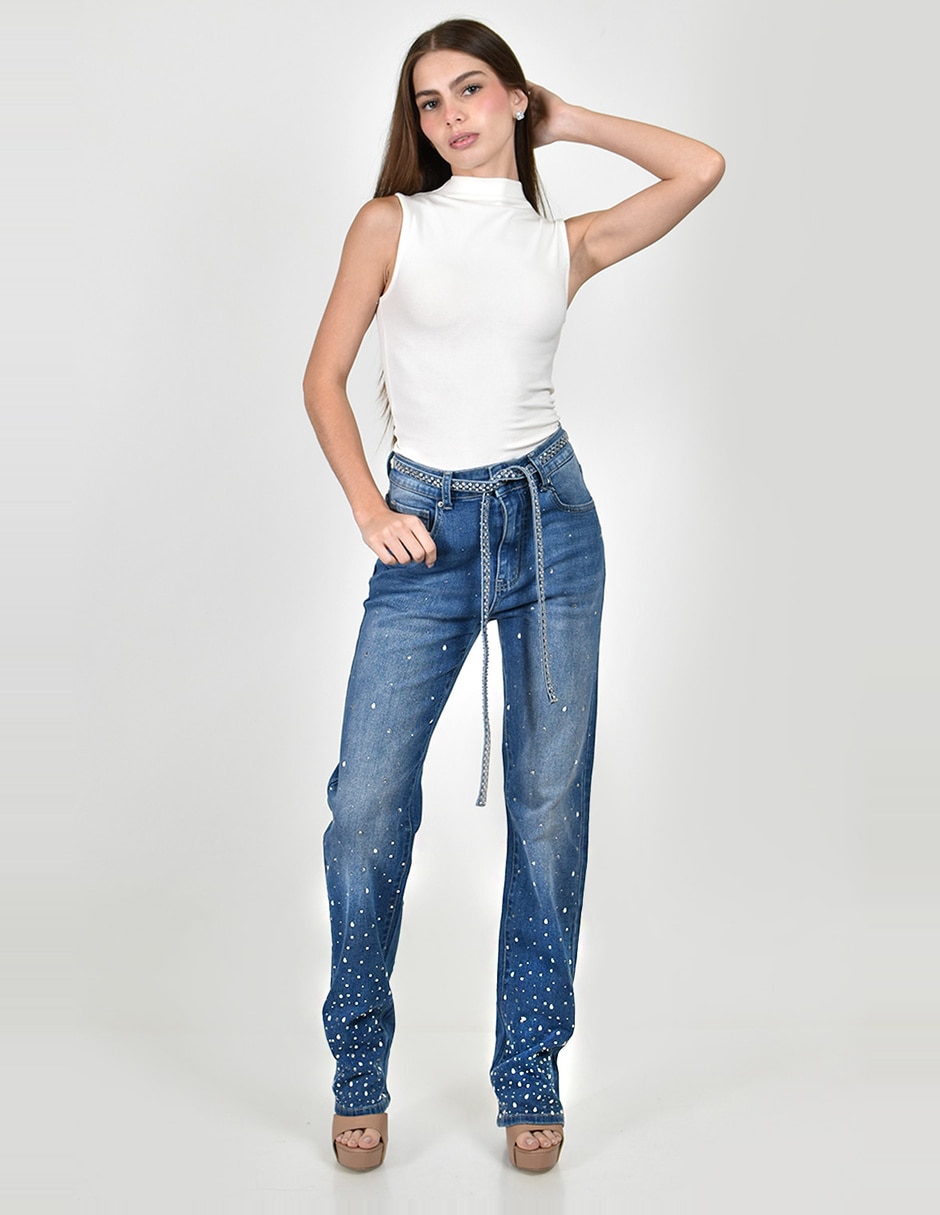 Jeans straight j-ch-zh-0219-denim para mujer 5