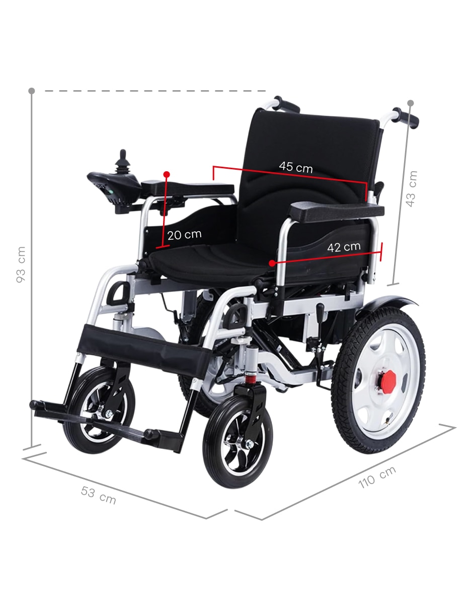 Silla ruedas eléctrica plegable hasta rinde 25 km LUSRNSB11G634 6