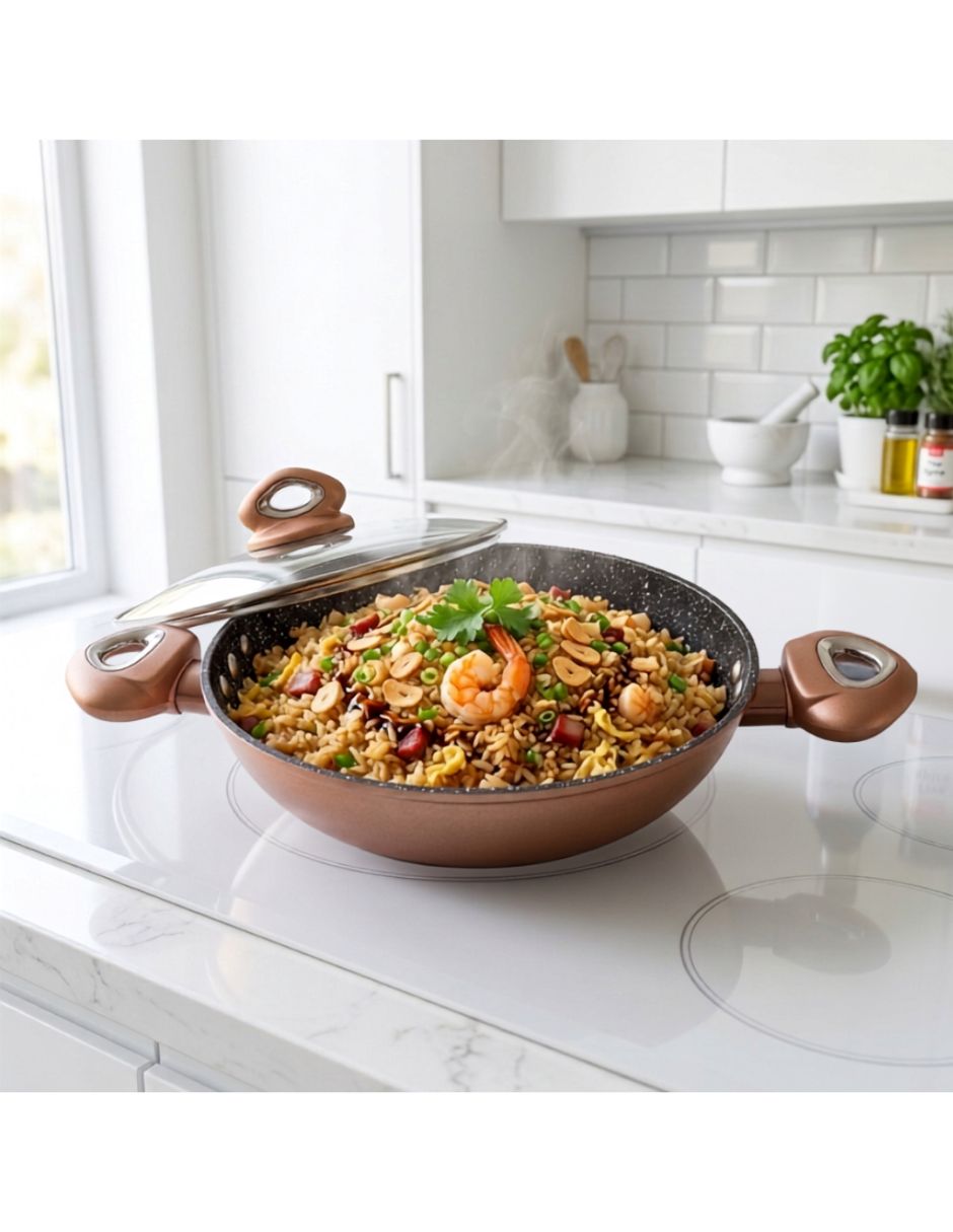 Batería de cocina de aluminio antiadherente cerámica 6 piezas 4