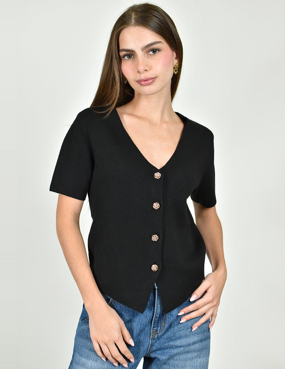 Blusa manga corta para mujer