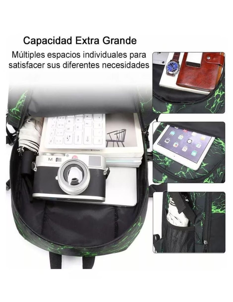 Set mochila escolar Impermeable unisex 4