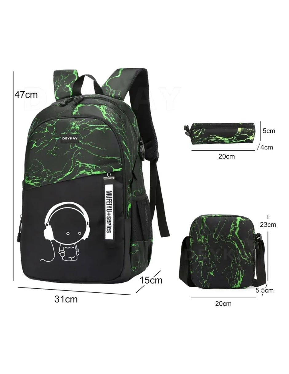Set mochila escolar Impermeable unisex 5