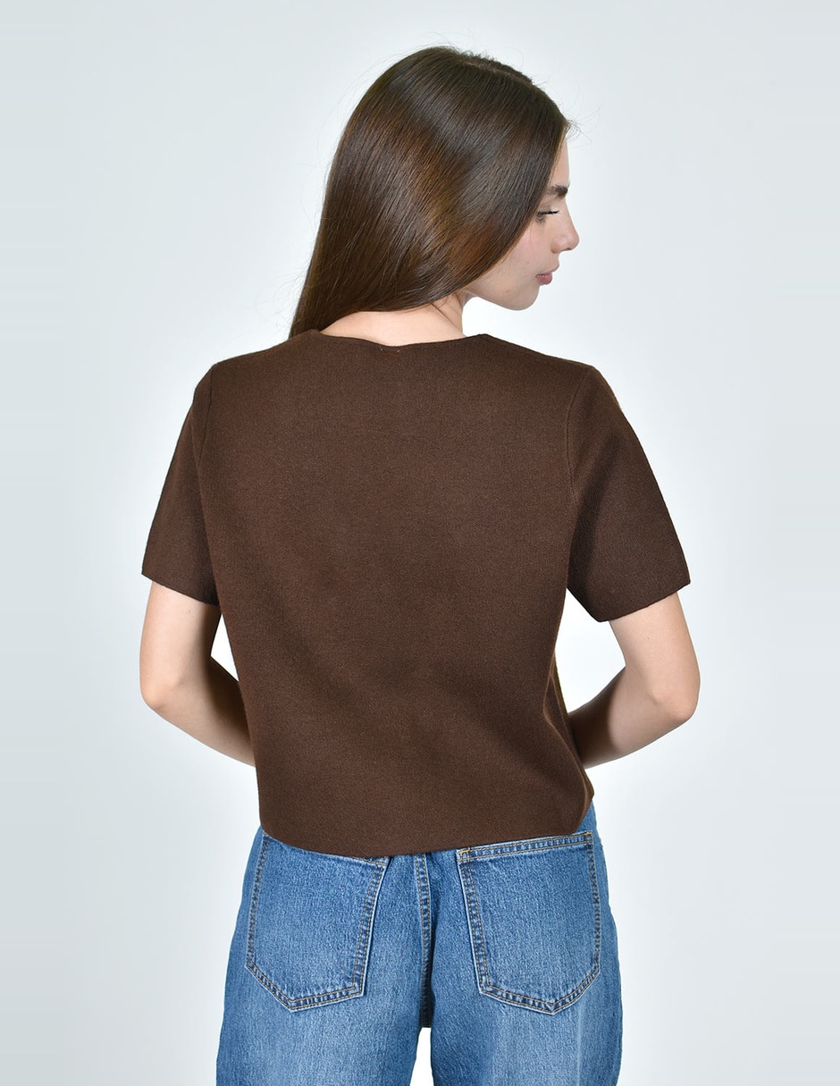 Blusa manga corta para mujer 4