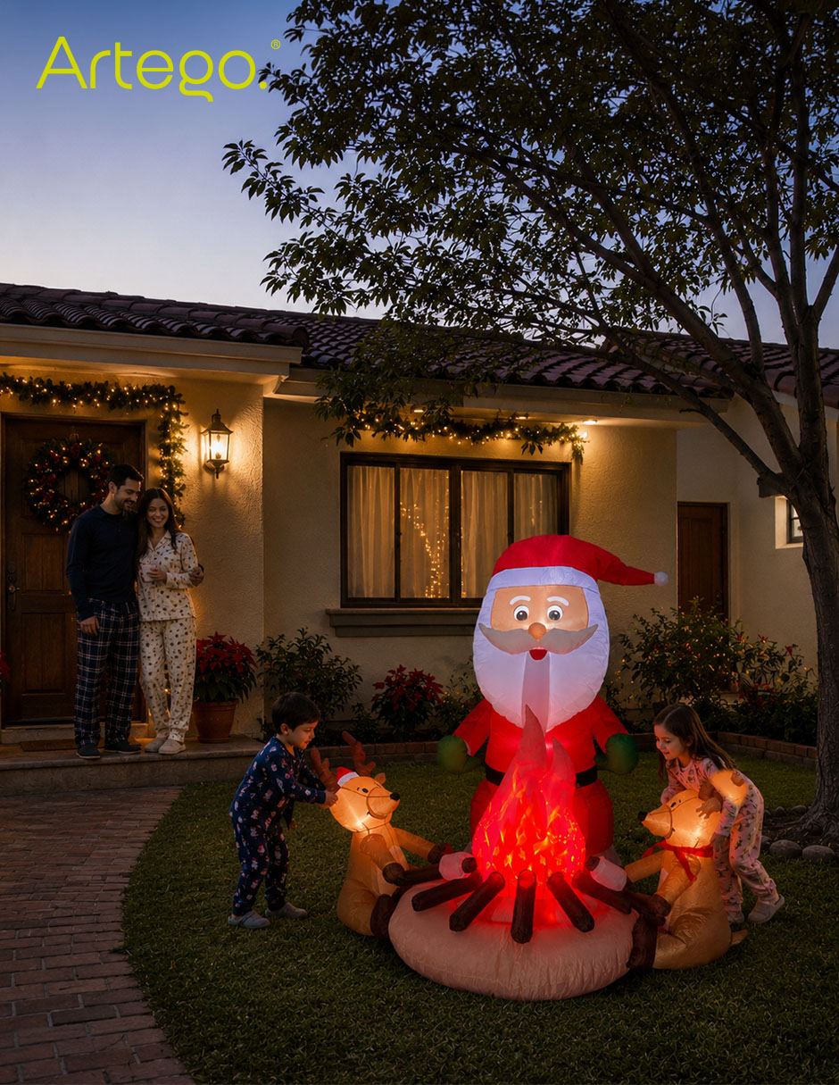 Inflable decorativo forma de santa claus 4