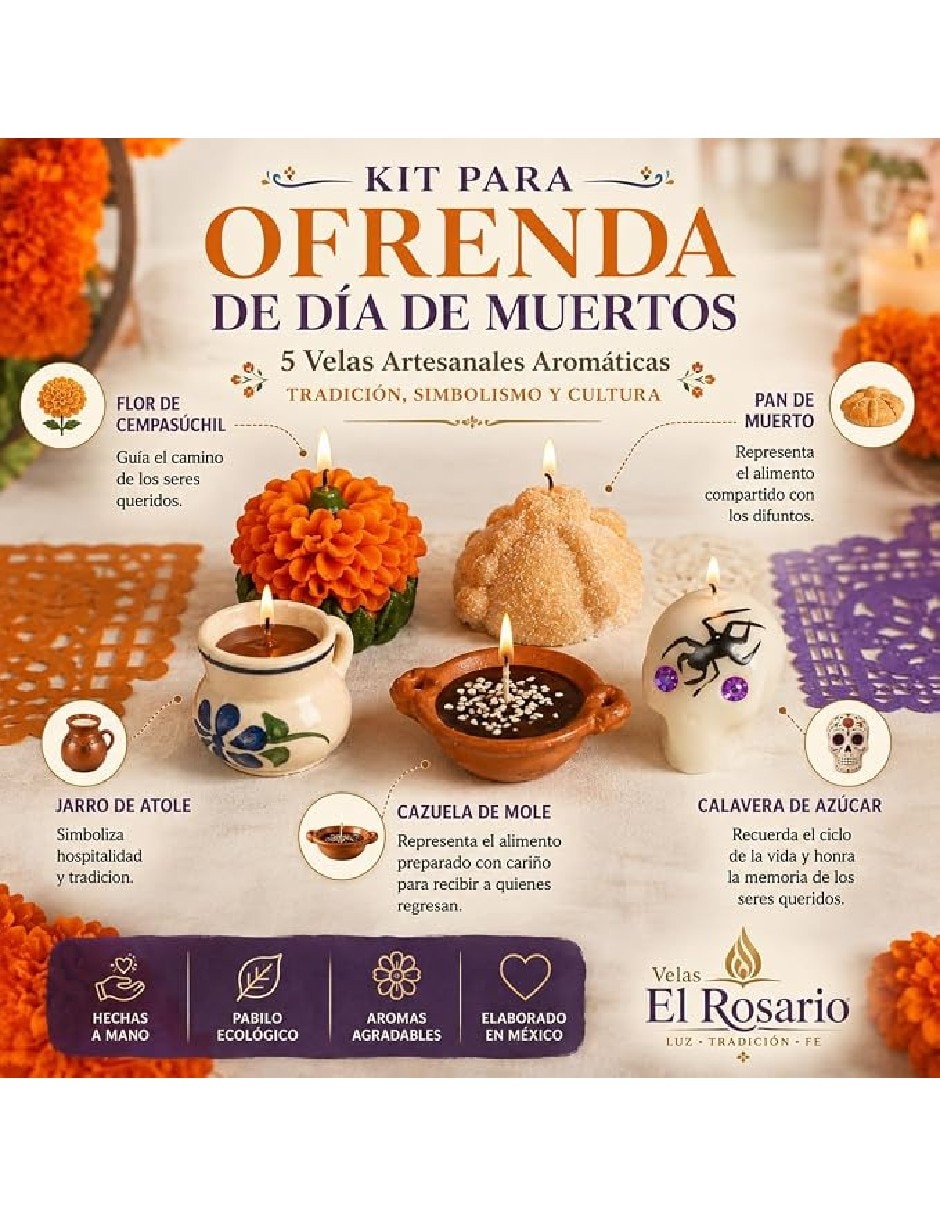 Set vela aromáticas 5 piezas 3