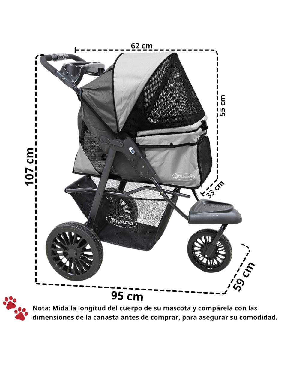 Carriola para perro y gato de metal 7