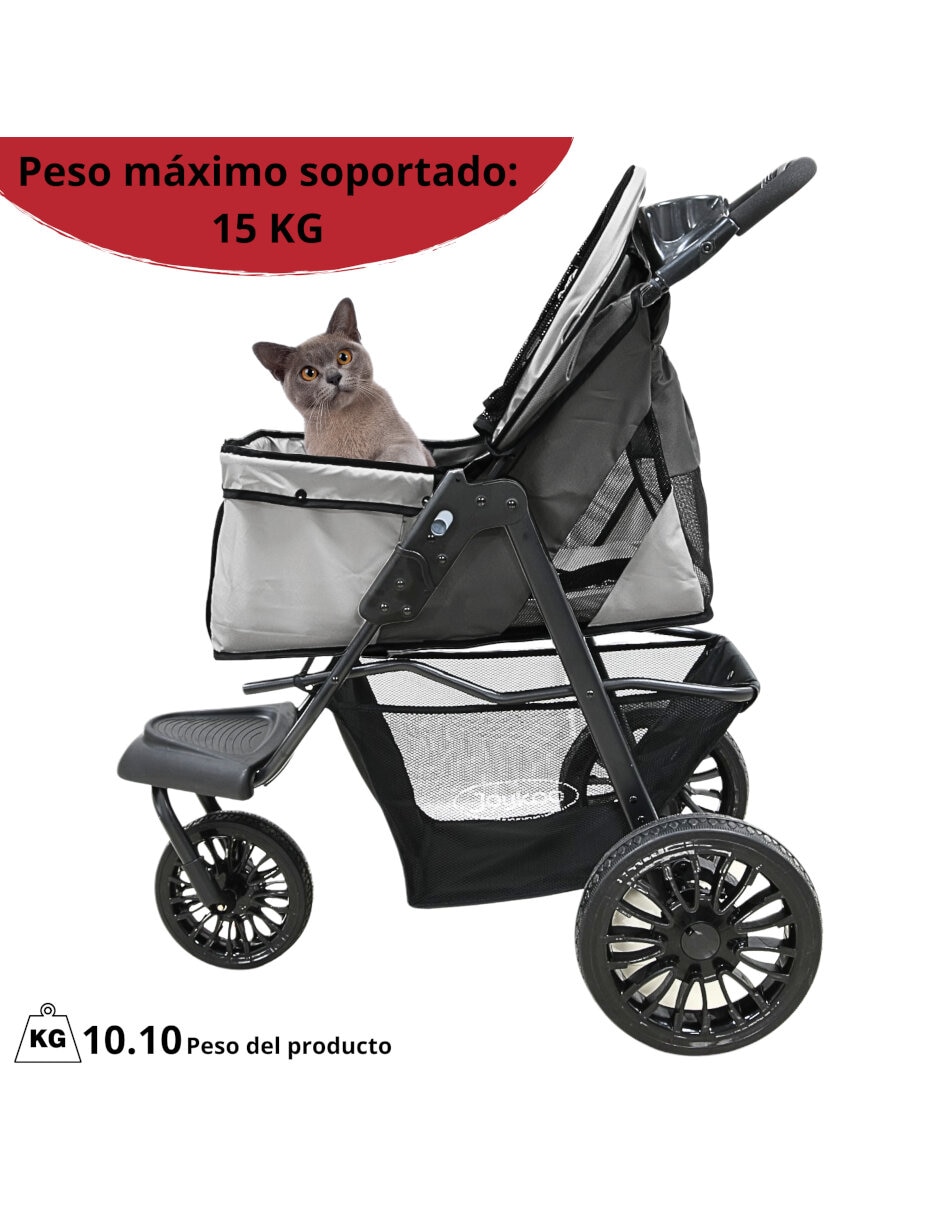 Carriola para perro y gato de metal 3