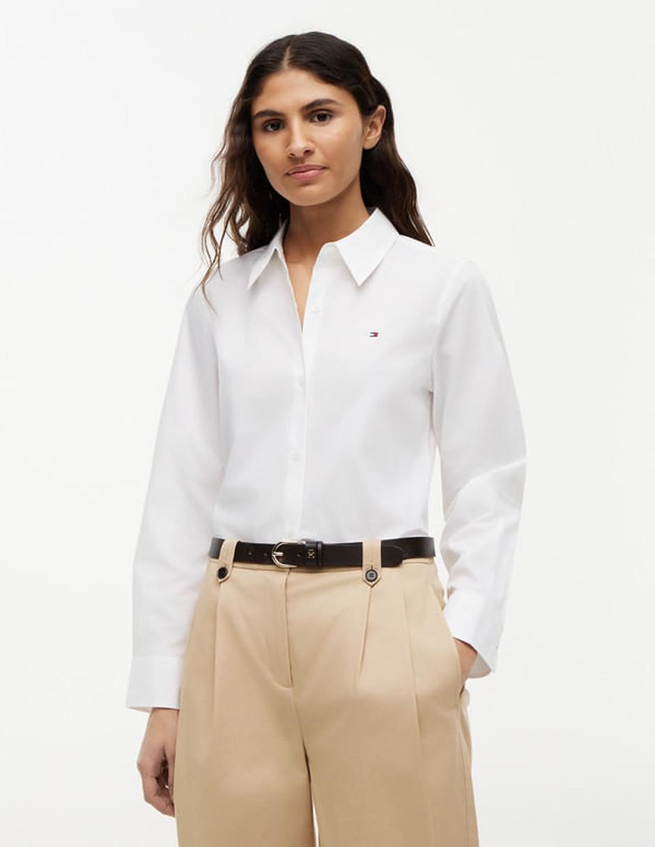 Camisa de algodón manga larga para mujer Camisa de algodón manga larga para mujer